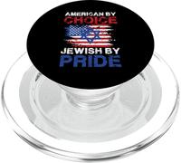 American by Choice Jewish by Pride Statement Design PopSockets PopGrip pour MagSafe
