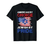 American by Choice Jewish by Pride Statement Design T-Shirt