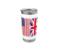 American Citizen British Root Illustration Graphic Designs Gobelet isotherme en acier inoxydable double paroi