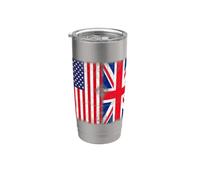 American Citizen British Root Illustration Graphic Designs Gobelet isotherme en acier inoxydable double paroi