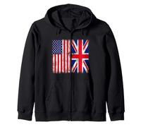 American Citizen British Root Illustration Graphic Designs Sweat à Capuche