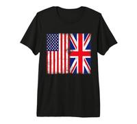 American Citizen British Root Illustration Graphic Designs T-Shirt Haut de Gamme