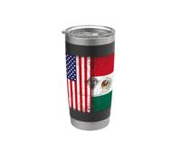 American Citizen Mexican Root Illustration Graphic Designs Gobelet isotherme en acier inoxydable double paroi
