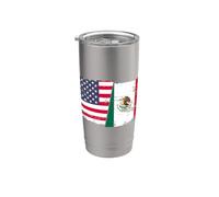 American Citizen Mexican Root Illustration Graphic Designs Gobelet isotherme en acier inoxydable double paroi