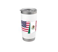 American Citizen Mexican Root Illustration Graphic Designs Gobelet isotherme en acier inoxydable double paroi