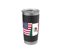 American Citizen Mexican Root Illustration Graphic Designs Gobelet isotherme en acier inoxydable double paroi