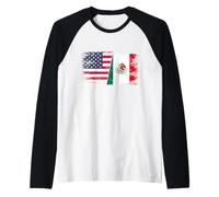 American Citizen Mexican Root Illustration Graphic Designs Manche Raglan