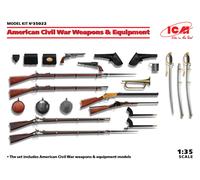 American Civil War Armes & Equipment 1:3 5 Plastique Model Kit Icm