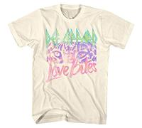 American Classics Def Leppard English Rock Band Love Bites Leopard Eyes Image Adult Short Sleeve Graphic T-Shirt - Medium