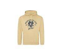 AMERICAN COLLEGE USA Sweat Hoodies Unisexe GARÇONS ET Filles Sweatshirt à Capuche, Beige, 16 Ans Mixte Enfant