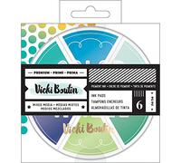 American Crafts Vicki Boutin Mixed Media Color Wheel Pigment Ink Pads 6/Pkg-Cool Tones
