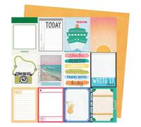 American Crafts Vicki Boutin Where To Next Double-Sided Cardstock 12"X12"-3x4