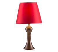 American Creative Table Lamp Home Bedroom Bedside Lamp Simple Modern Table Lamp Red for Living Room Office Family (Color : Dimmer Switch) (Push Button Switch)
