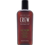 American-Crew Cheveux,-corps-visage Soins-des-cheveux-du-corps3-in-1 Tea Tree Refreshing Shampoo, Conditioner and Body Wash 100 ml