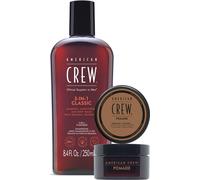 American Crew Cheveux, corps & visage Soins des cheveux & du corps Holiday Duo Set IICoffret cadeau 1x 3-in-1 Classic Shampoo, Conditioner & Body Wash 250 ml + 1x Pomade 50 g 1 ml