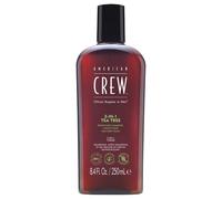 American Crew Soins des cheveux & du corps 3-in-1 Tea Tree Refreshing Shampoo, Conditioner and Body Wash 250 ml 250 ml