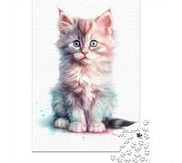 American Curl Baby Kitten Plaque Murale en Métal Rétro 52x38cm/1000pcs pour L’Atelier, pour Le Bureau, Le Studio Et L’Atelier Créatif