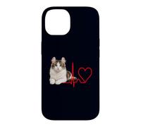 American Curl Cat Heartbeat pour Les propriétaires d'animaux Coque pour iPhone 14