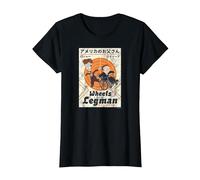 American Dad Wheels and The Legman Kanji Cartoon T-Shirt, Femme, Noir, 3XL