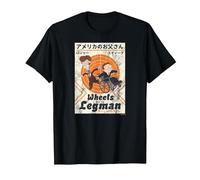 American Dad Wheels and The Legman Kanji Cartoon T-Shirt, Homme, Noir, 6XL