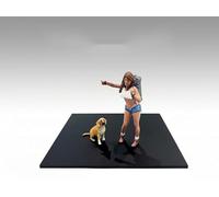 AMERICAN DIORAMA 1/18 18705 Figurines Diorama Figure Series - 707 Hitch & Dog Figure Set diecast modelcar