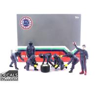 American Diorama 1/18 76558 Figurines F1 Pit Crew Figures Set 3 Team Blue Purple Diecast Modelcar-American Diorama