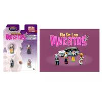 American Diorama Dia de Los Muertos AD-76527MJ Ensemble de 6 pièces moulées sous pression (4 figurines, 2 masques) Édition limitée à 3600 pièces dans le monde entier pour modèles à l'échelle 1/64