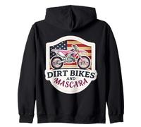 American Dirt Bikes and Mascara Girl Motocross Rider Sweat à Capuche