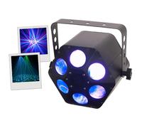 American DJ Quad Phase HP - LED Moonflower puissant - 32W - Mode musical et DMX - Effets de faisceaux multiples