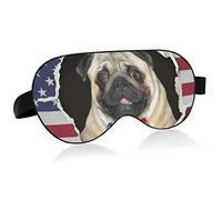 American Dog Sleep Mask Blindfold Blackout Cooling Funny Eye Mask for Sleeping with Elastic Strip for Women Man