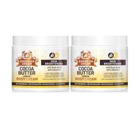 American Dream Crème corporelle au beurre de cacao pour éclaircir la peau avec acide kojique et réglisse 453 g - Lot de 2 pots de 906 g au total