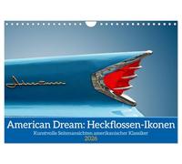 American Dream: Heckflossen-Ikonen (Wandkalender 2026 DIN A4 quer), CALVENDO Monatskalender: Klassische US-Cars mit Heckflossen