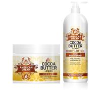 American Dream Lotion au beurre de cacao au citron et crème éclaircissante au beurre de cacao au citron