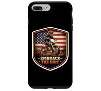 American Embrace The Dirt Bike Rider Motocross Patriot USA Coque pour iPhone 7 Plus/8 Plus