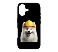 American Eskimo Dog Casque de Chantier Jaune Coque pour iPhone 17