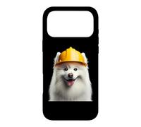 American Eskimo Dog Casque de Chantier Jaune Coque pour iPhone 17 Pro Max
