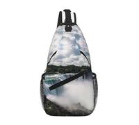 American Falls Sac à bandoulière unisexe avec plusieurs poches, grande capacité, en polyester durable, sangle réglable pour les trajets quotidiens et les voyages