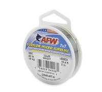 American Fishing Wire Surflon Micro Supreme, Fil de Ligne en Acier Inoxydable avec revêtement en Nylon 7x7, Test de 18 kg, diamètre de 0,61 cm, Brillant, 5 m