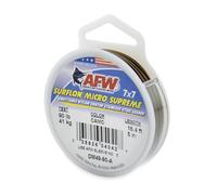 American Fishing Wire Surflon Micro Supreme Fil de pêche en Acier Inoxydable avec revêtement en Nylon 7 x 7, Couleur Marron Camouflage, Test 40,8 kg, 5 m