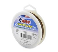 American Fishing Wire Surfstrand Bare Ligne de Bas de Ligne en Acier Inoxydable pour Eau salée - Test de 9 kg - 147,4 kg - Motif Camouflage - 9 m, 91 m, 182,9 m et 0,3 m de Long - 1 x 7 cm