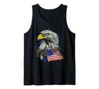 American Flag Bald Eagle & Lightning Vintage July 4th Débardeur