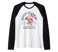 American Flag Bald Eagle & Lightning Vintage July 4th Manche Raglan