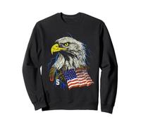 American Flag Bald Eagle & Lightning Vintage July 4th Sweatshirt