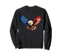 American Flag Bald Eagle Patriotic 4th of July USA Sweatshirt