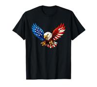 American Flag Bald Eagle Patriotic 4th of July USA T-Shirt