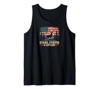 American Flag Deer Hunting Pride Patriotic Outdoors Débardeur