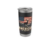 American Flag Deer Hunting Pride Patriotic Outdoors Gobelet isotherme en acier inoxydable double paroi