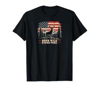 American Flag Deer Hunting Pride Patriotic Outdoors T-Shirt