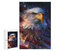American Flag Eagle Art Print Puzzle 1000 Pièces Educa Jouet en Bois Cadeau Unique Décoration Intérieure Jeu Éducatif Challenge Toy Adultes Et Enfants À Partir De 14 Ans 1000 PCS