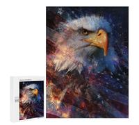 American Flag Eagle Art Print Puzzle 1000 Pièces Educa Jouet en Bois Cadeau Unique Décoration Intérieure Jeu Éducatif Challenge Toy Adultes Et Enfants À Partir De 14 Ans 500 PCS